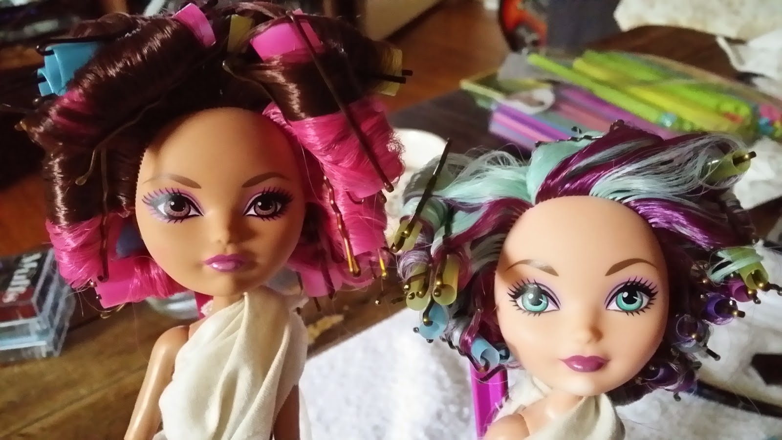 How to Curl Doll Hair Tutorial & Briar Beauty Makeover (Ever After