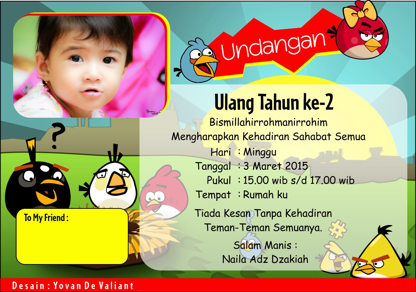 Download Kartu Undangan Ulang Tahun Anak Cdr