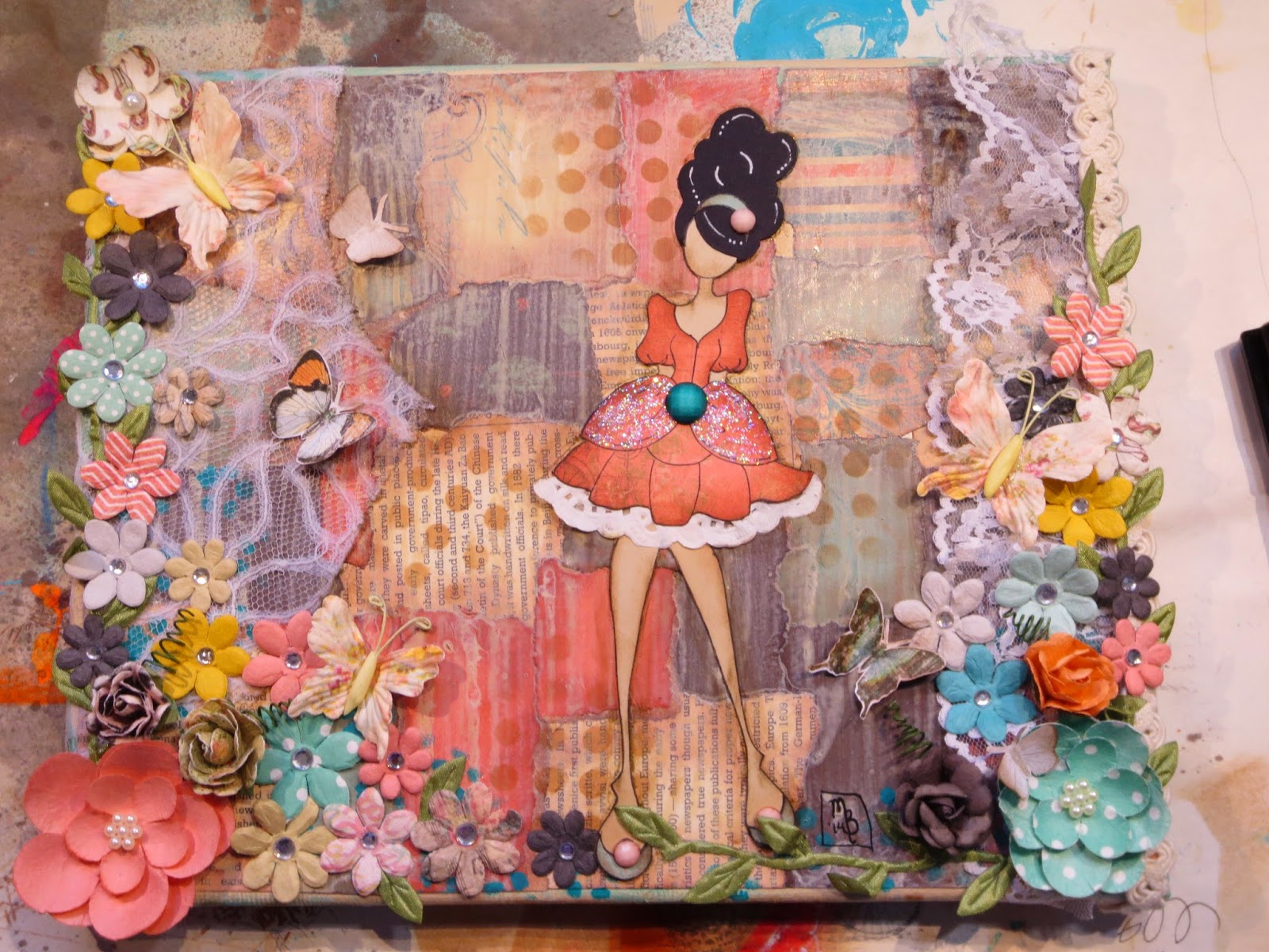 A Bit of Betsy Mixed Media Prima Doll Canvas