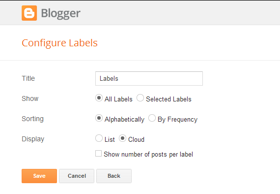 Adding Labels Cloud Widget : eAskme