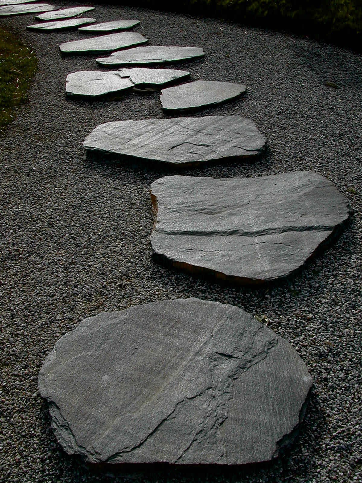 japanese zen gardens. Stepping stones in the garden of the first Kyoto