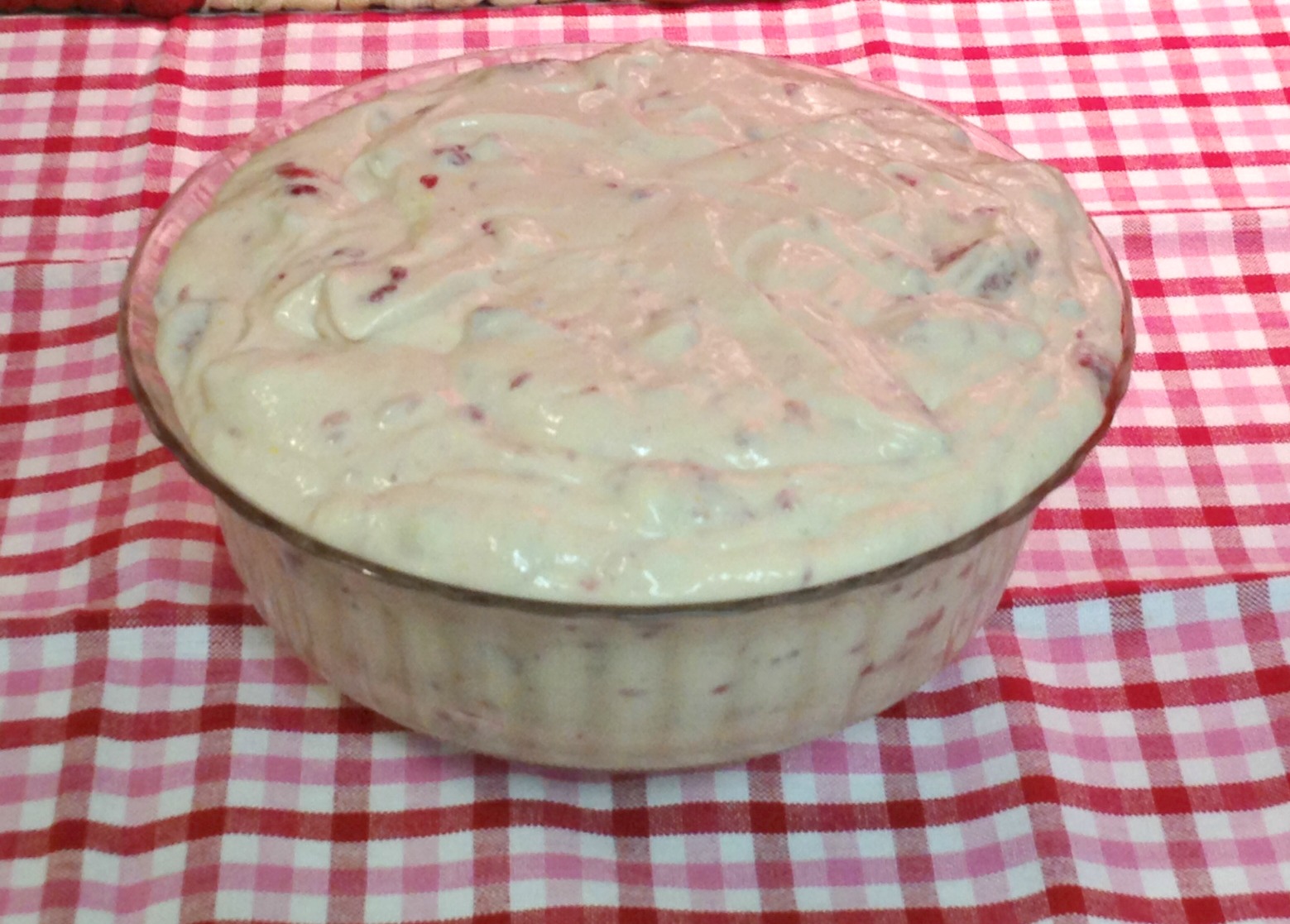 Gramma's in the kitchen Raspberry Vanilla Jello Salad