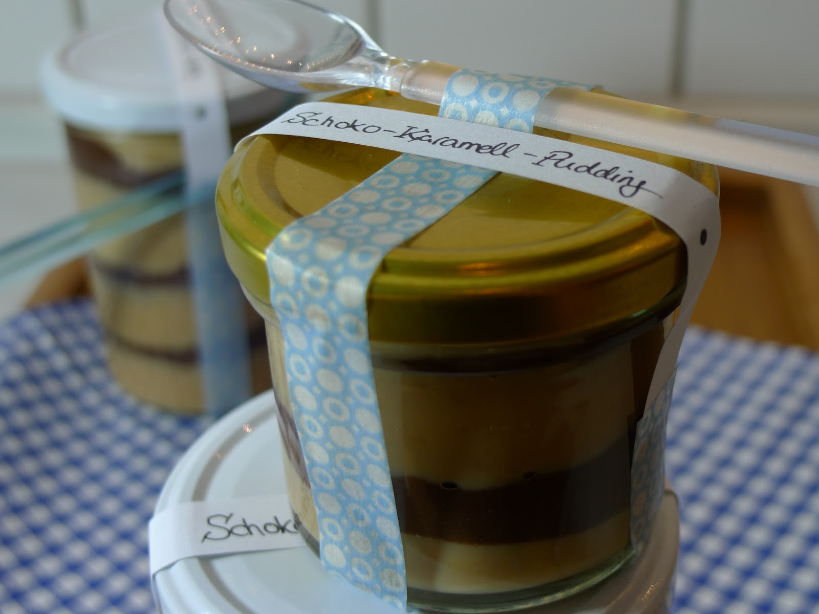 Pâtisserie Nadine ChocolateCaramel Custard in a Jar for PamK