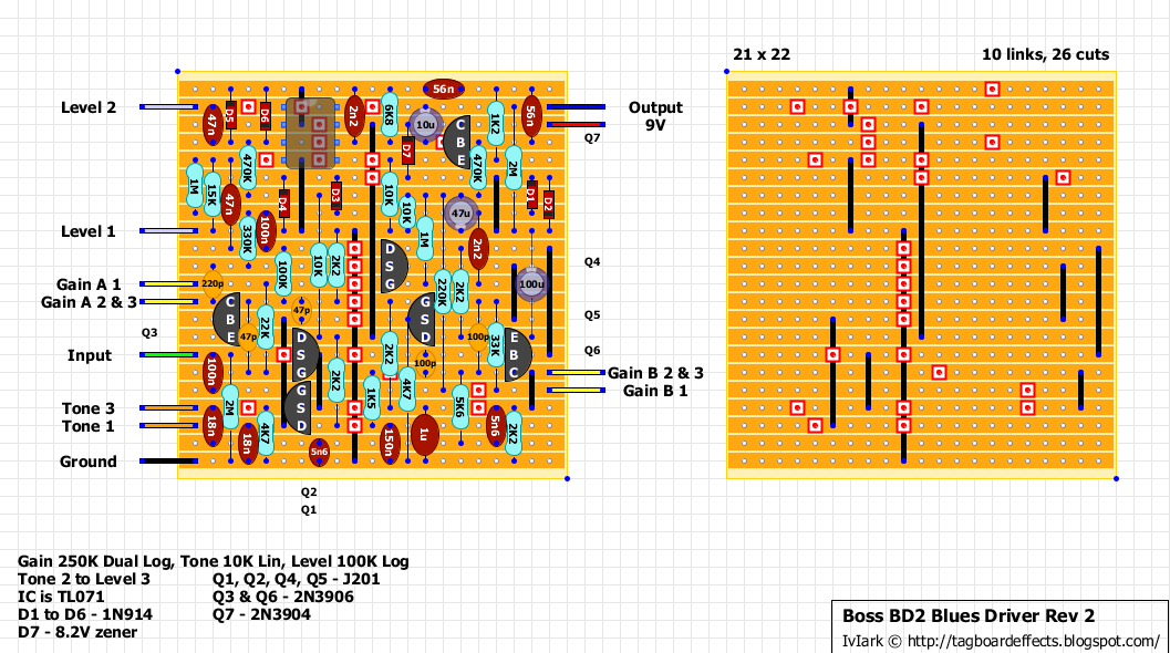 Blues driver keeley mod schematic