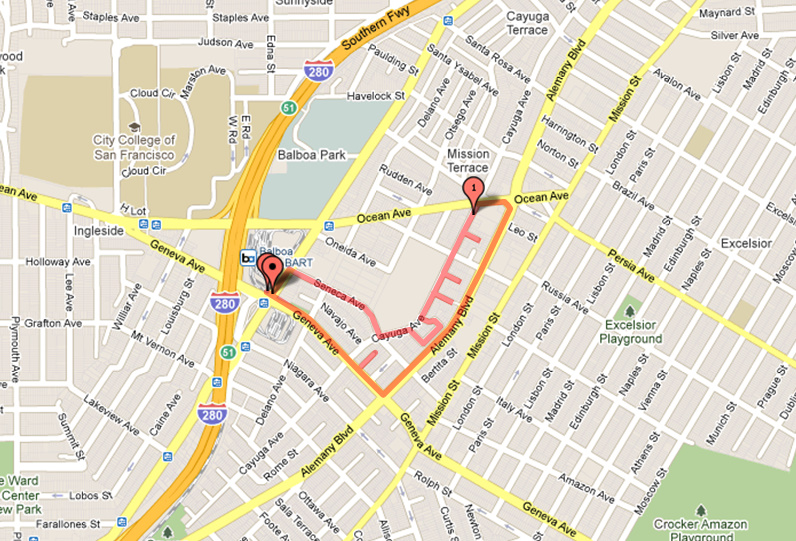 2 miles in Mission Terrace