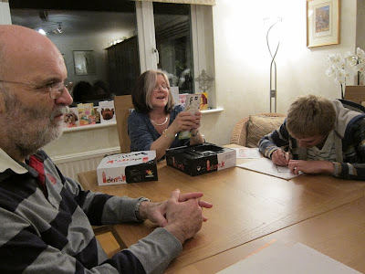 Identik - Crispin is unimpressed as Gwen demonstrates how the game works