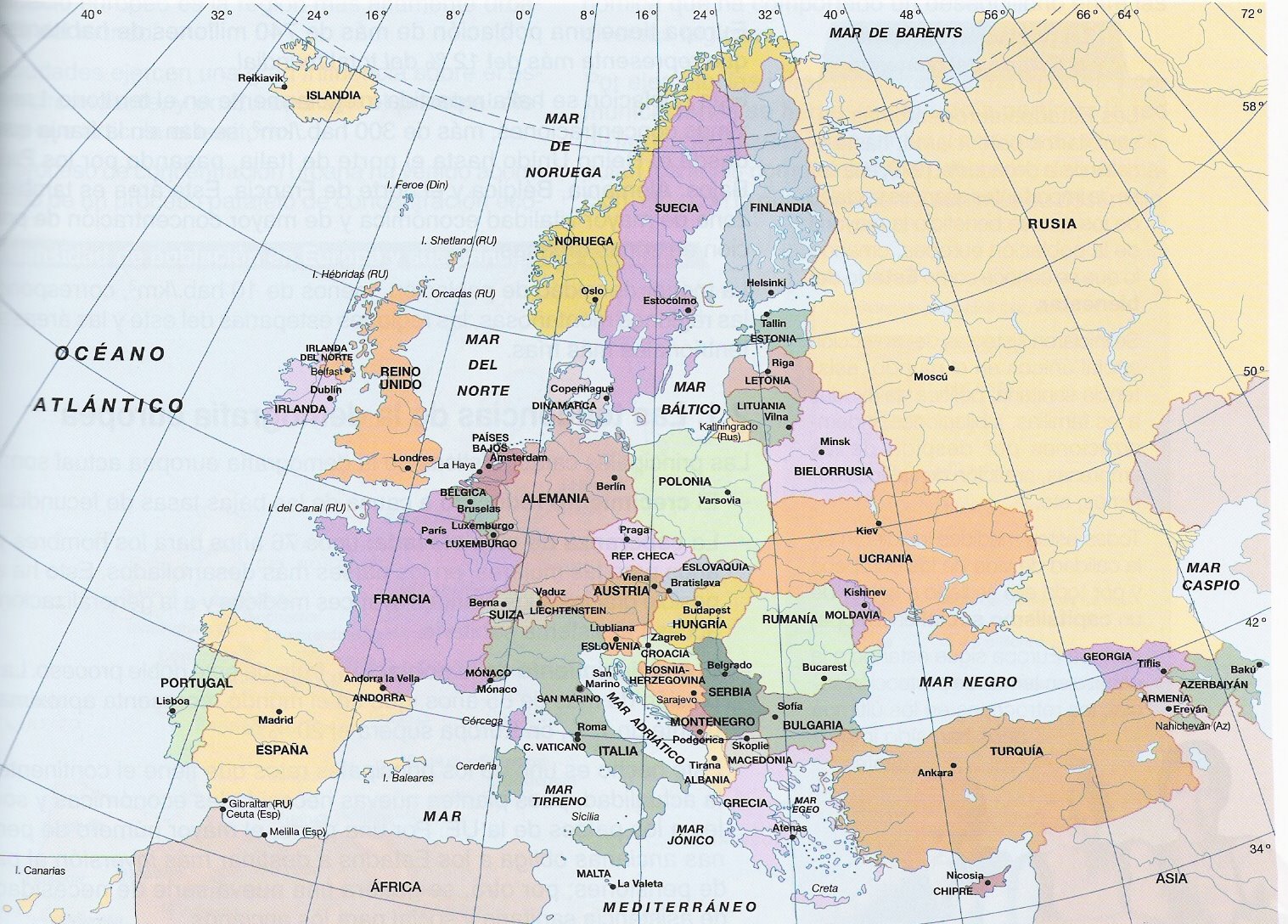 Clase de sociales: Mapa político de Europa
