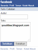 Cara Membuat Catatan Facebook (Note FB) via Ponsel