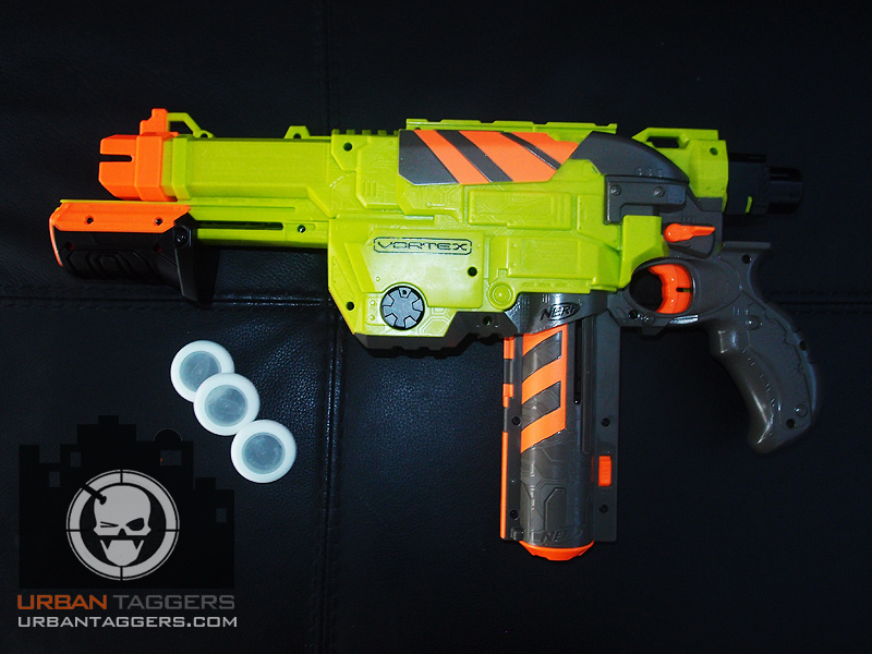Nerf Vortex Lumitron Disc Gun Toy Blasters Tested Works Perfectly