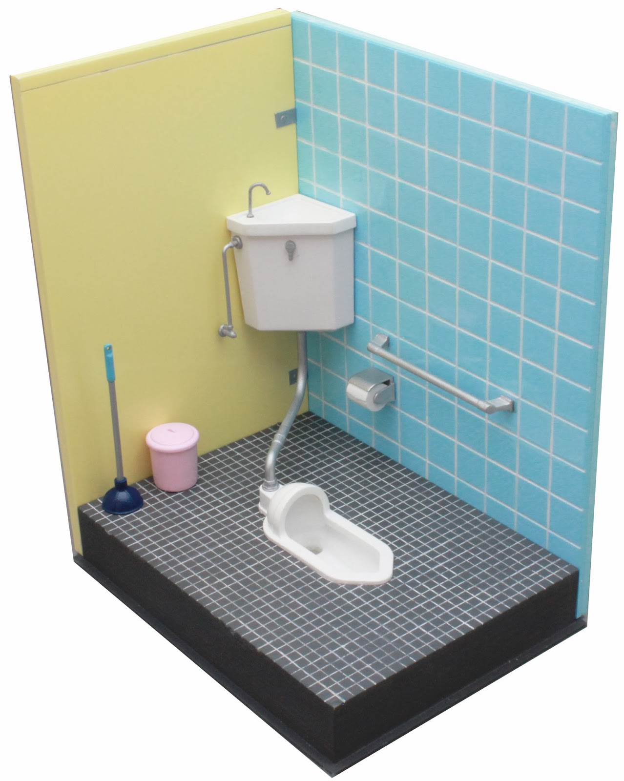 Dollhouse Miniature Oretachi 1/12 Squat Toilet eTraders Place