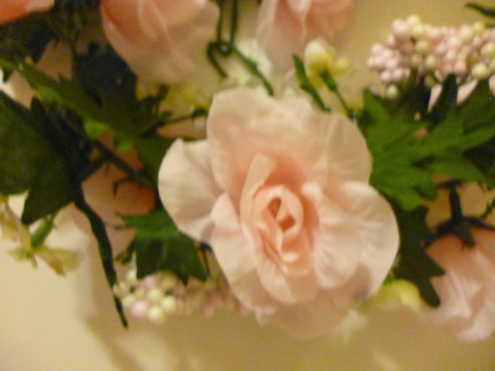 Writing Straight from the Heart: Pink Rose Garland for the Fireplace Mantel