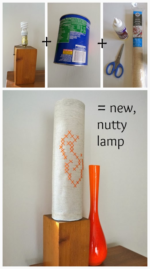 Upcycle Nut container DIY lampshade the ReFab Diaries