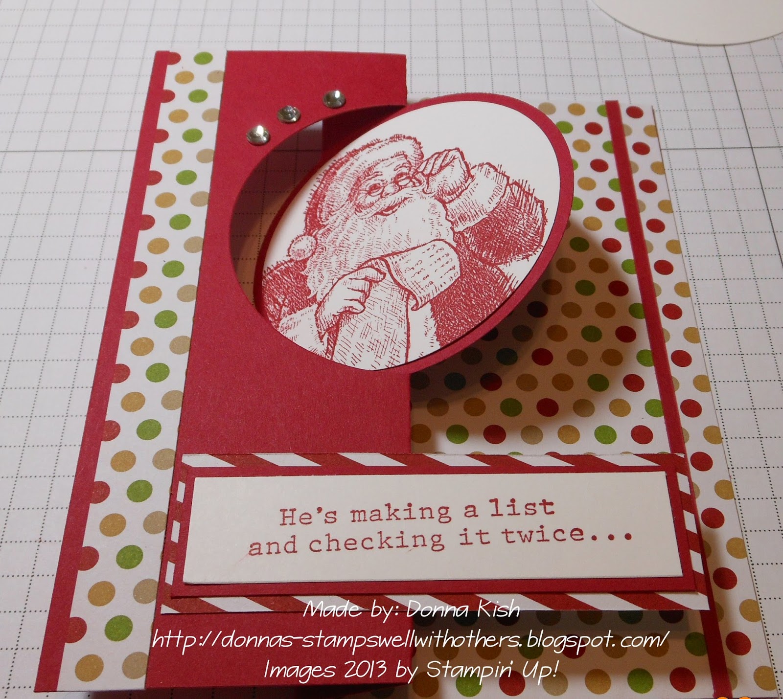 Stamps Well With Others Circle Card Thinlits Die Santa's List Card