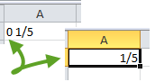 saisir une fraction