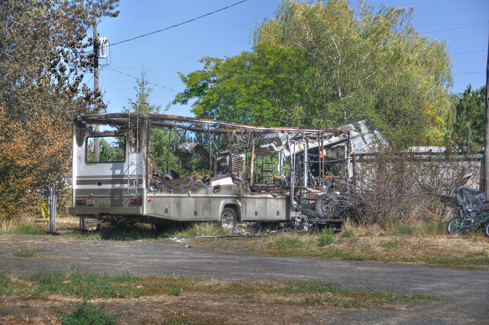 This Life in Ruins Burnt out RV, Washtucna, wa