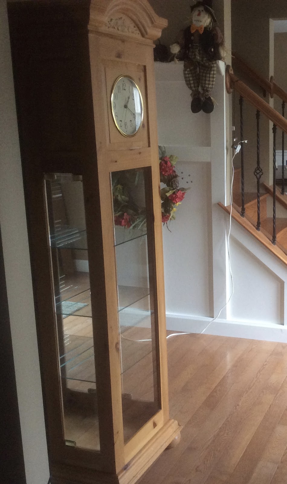 DIY Midwest Home Renovation Refinishing Broyhill Fontana Curio Clock