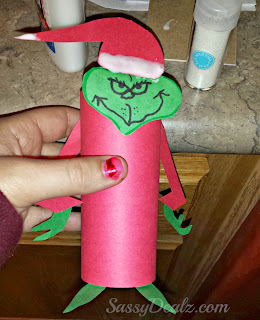 grinch toilet paper tube craft for kids