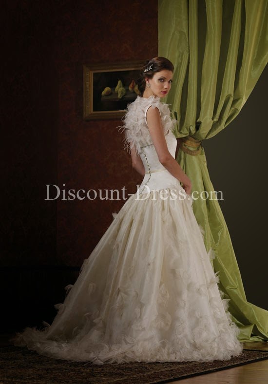  Ball Gown Strapless Floor Length Attached Organza/ Satin #Wedding #Dress