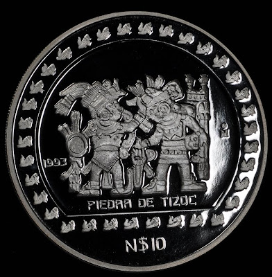 Mexican commemorative coin 10 Pesos Tizoc