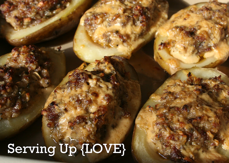 Katherine's Kitchen Serving Up {Entree} Sausage Stuffed Potatoes