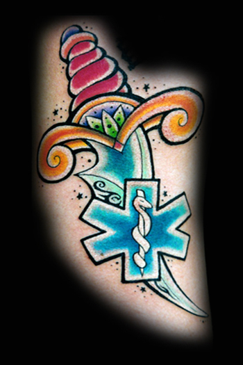 Traditional Dagger Tattoos
