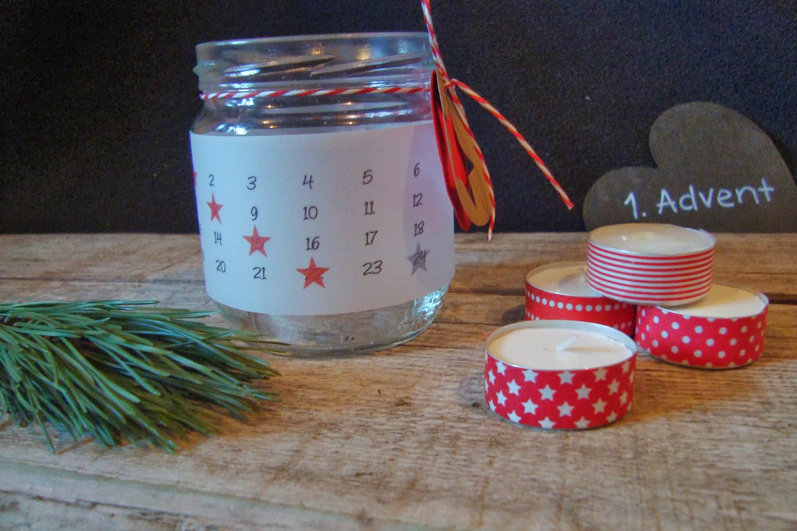 Kleefalter Adventskranz/teelicht + BlogAdventskalender