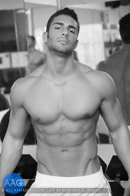 Strong Man: Handsome Muscular Man - Adam A, American Model