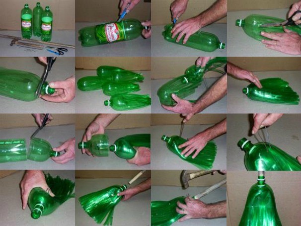 Make a Broom From 5 Large Plastic Bottles