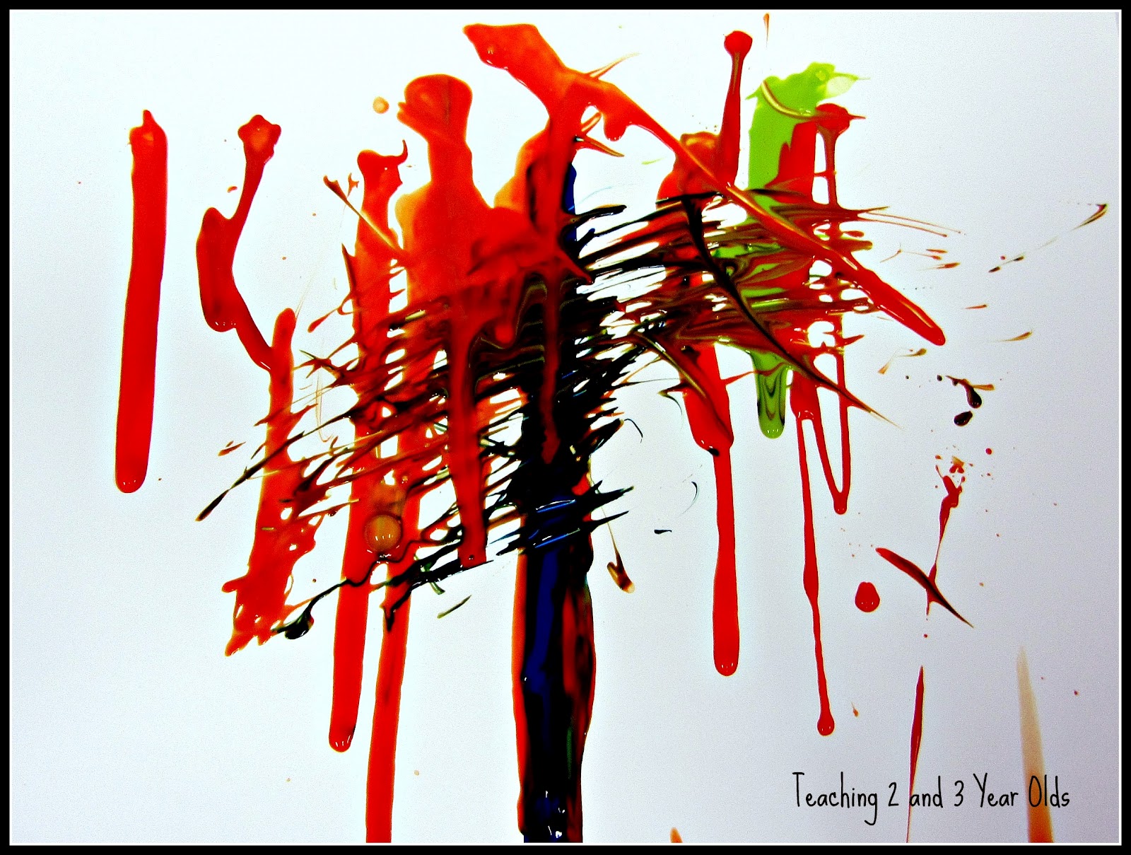 Drip Painting for Kids - Teaching 2 and 3 Year Olds
