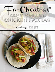Fa-Cheat-as - Easy Grilled Chicken Fajitas! on Diane's Vintage Zest! #ad #ReadySetChicken #easy #weeknight #mexican #fajitas #recipe