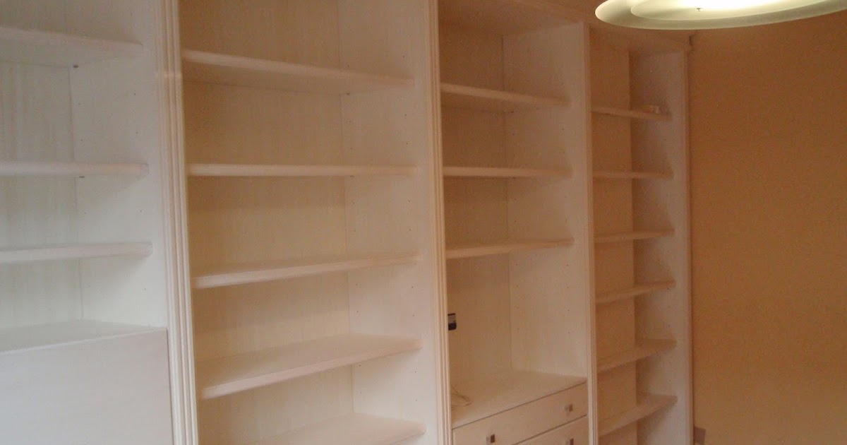 Mueble de pared completa a medida, en madera lacada ~ CARPINTERÍA Y