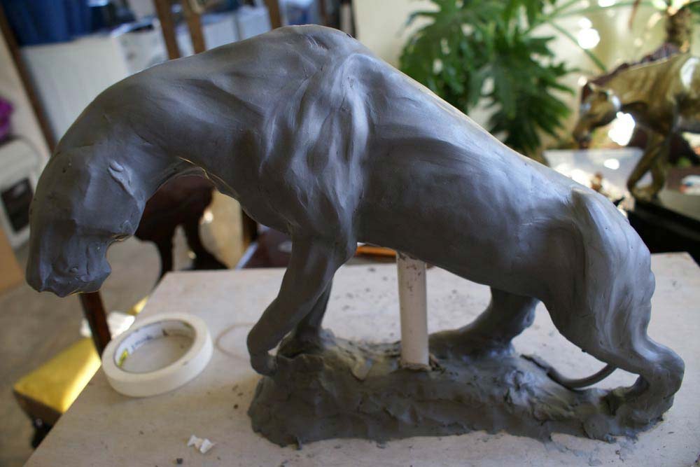 Horses & Art Clay Panther Sculpture Demo p. 2 Sculpting the Panther