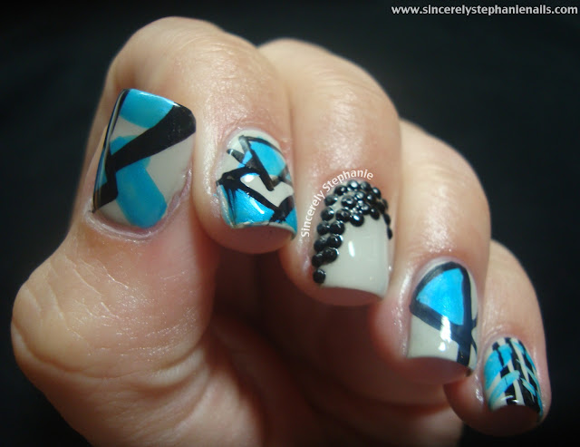 abstract nail art