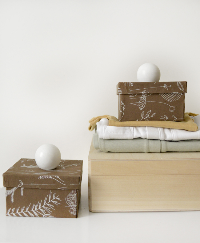 swoon studio Decorative paper boxes.