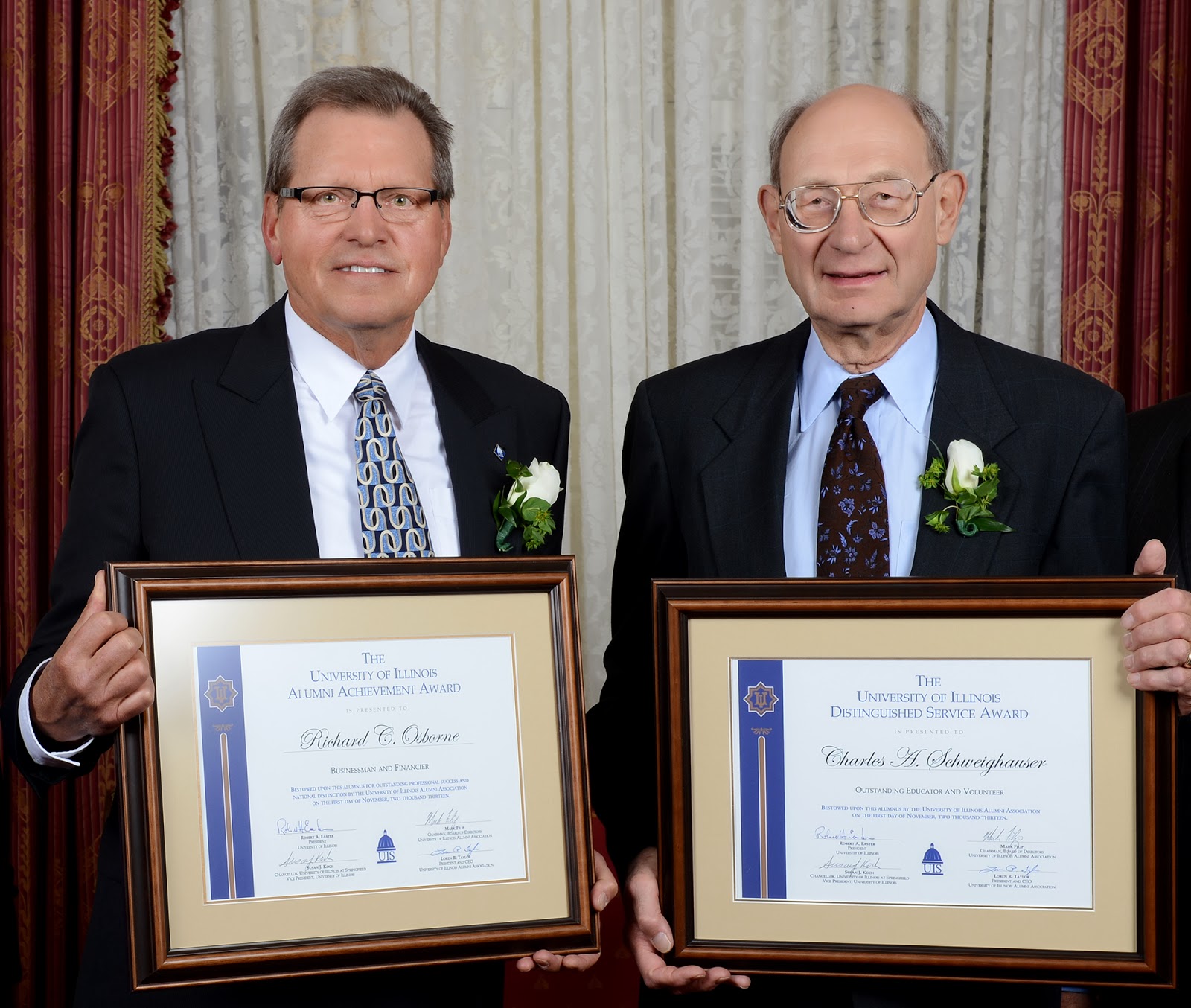 UIS People Alumni Association honors two for achievement and service
