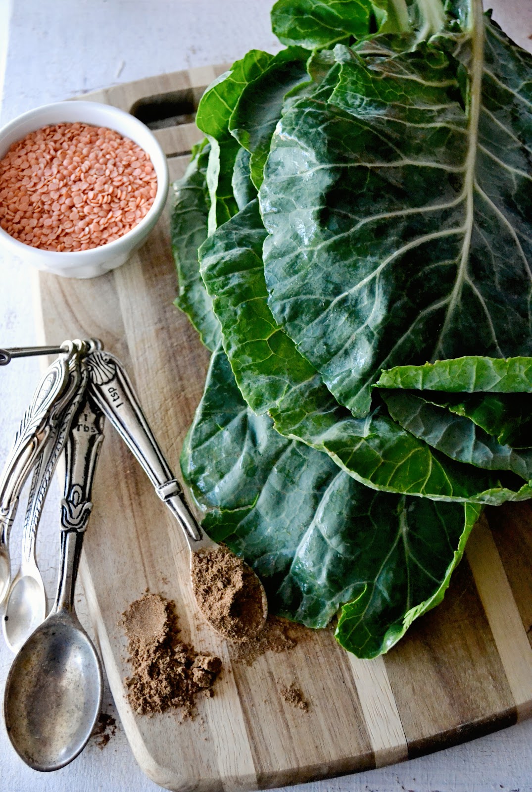 A Salvaged Home Collard Greens & Red Lentils