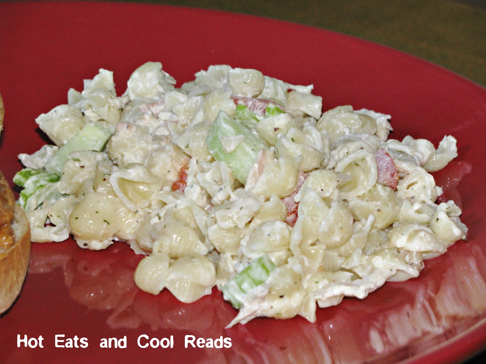 Hot Eats and Cool Reads Chicken, Tomato and Cucumber Pasta Salad Recipe