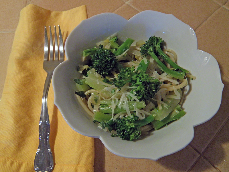 Seasonal Eating Spaghetti and Broccoli