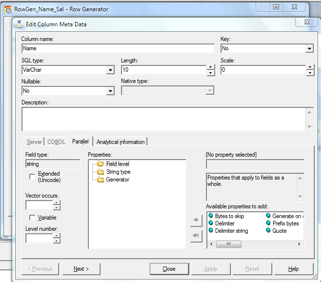 Nuts & Bolts of DataStage Dummy Data Generation using Row Generator in