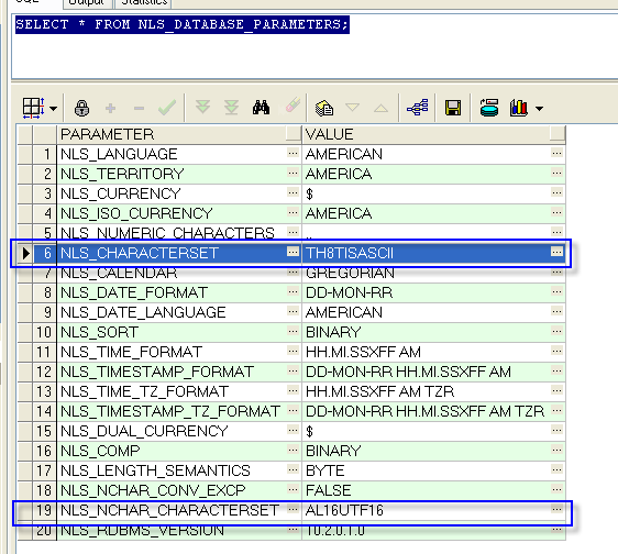 Oracle database character set sparkhohpa