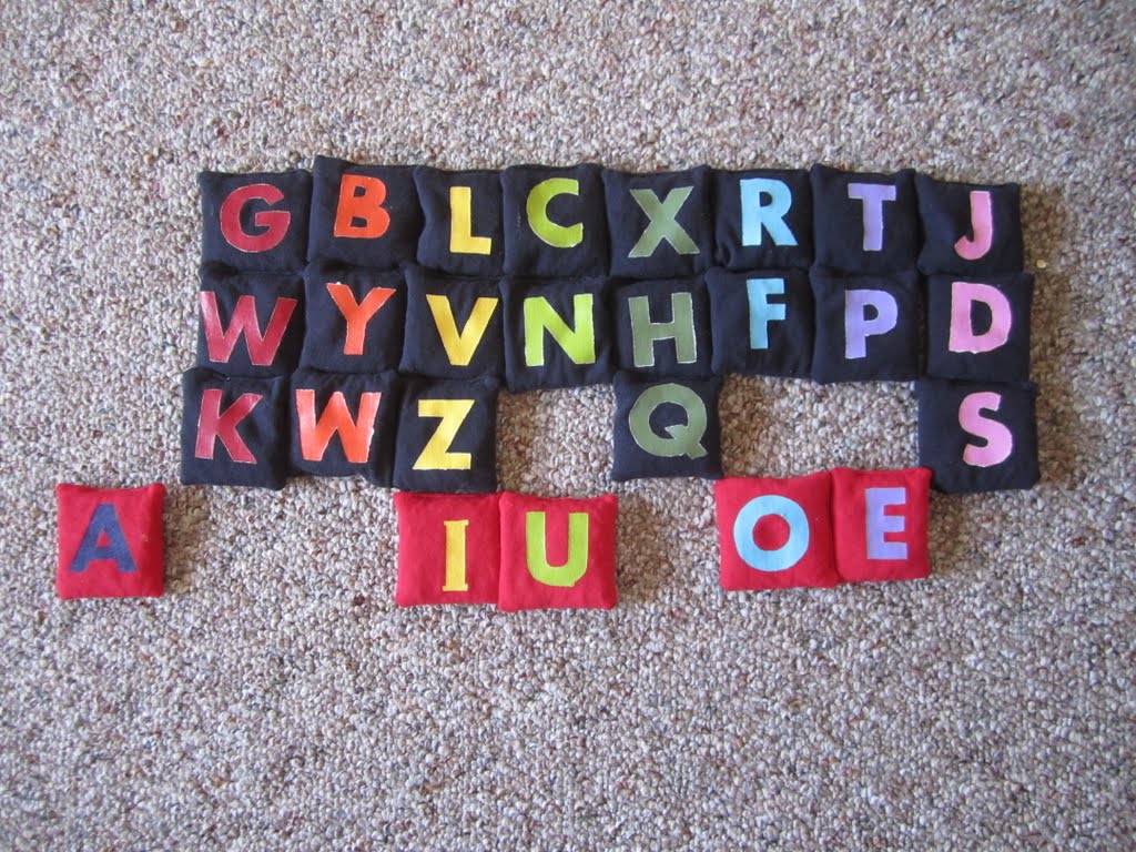 Mommy's Making a Mess Alphabet Bean Bags!