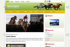 Horses Sport Blogger Template