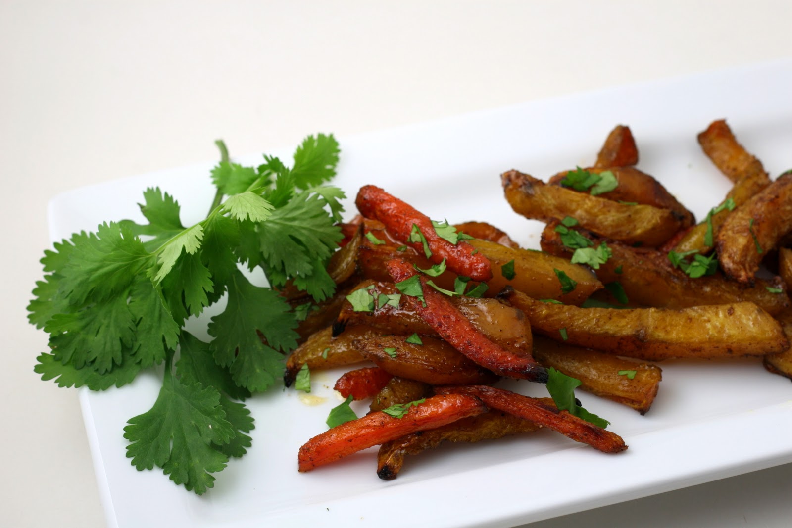 Indian Spiced Beet and Carrot "Fries" Coastal Cooking
