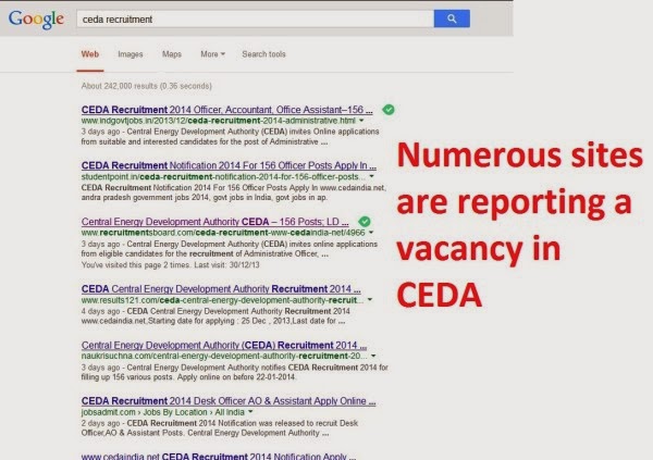 Beware of CEDA 2014 Recruitment Scam  