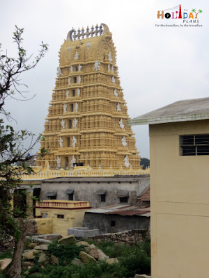 Chamundeshwari Temple as seen from backyard Chamundeshwari Temple as seen from backyard