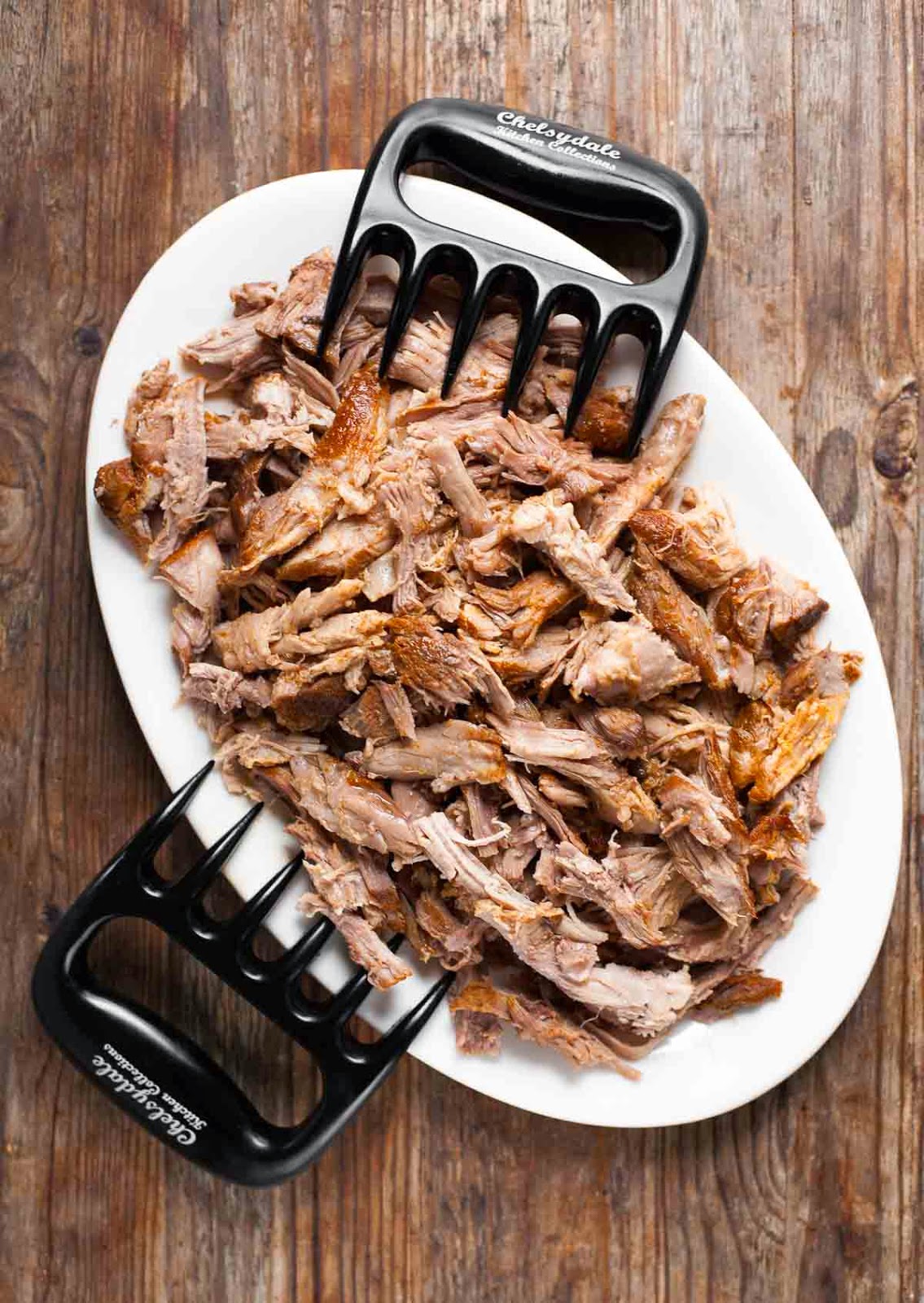 Slow-Cooker Pulled Pork with Peach Barbecue Sauce | acalculatedwhisk.com