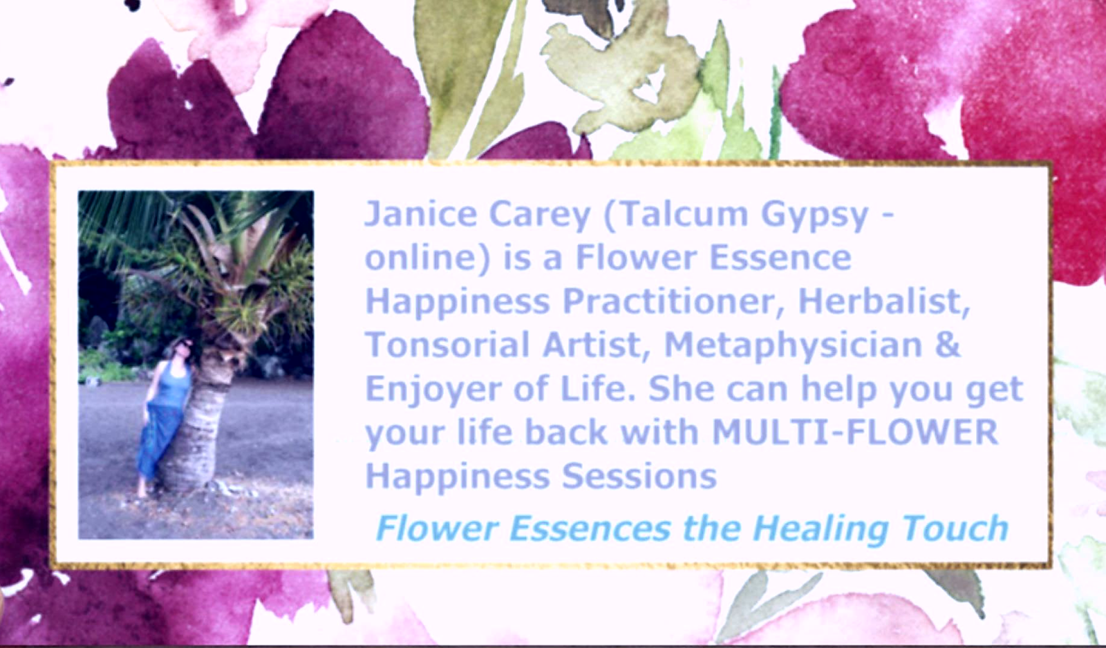 More About Me - MULTI-FLOWER Happiness Sessions 