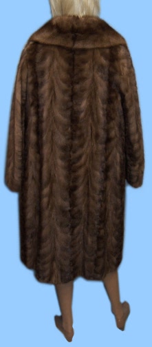 rear paws brown mink jacket