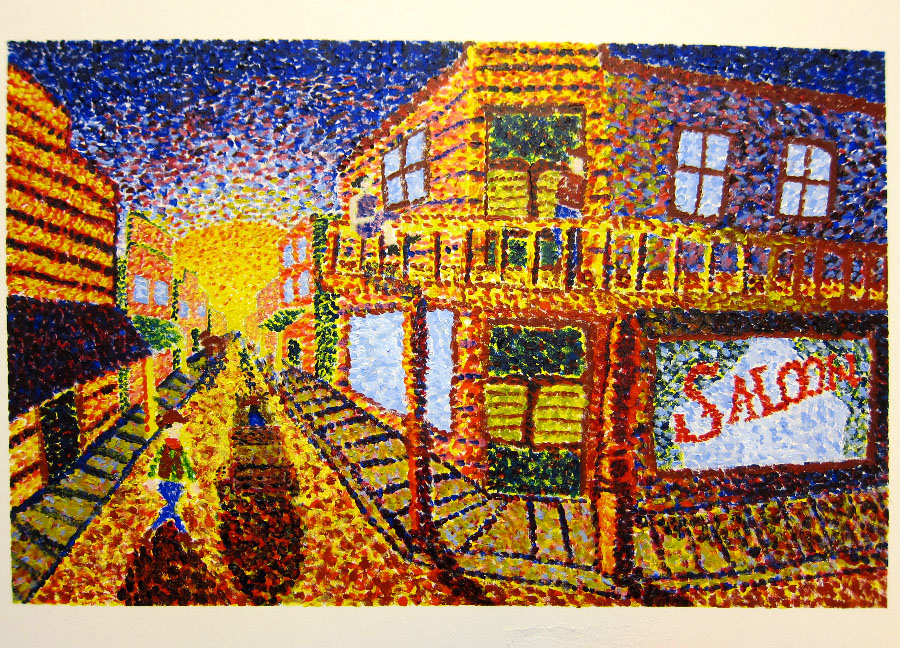 Sunset Pointillism