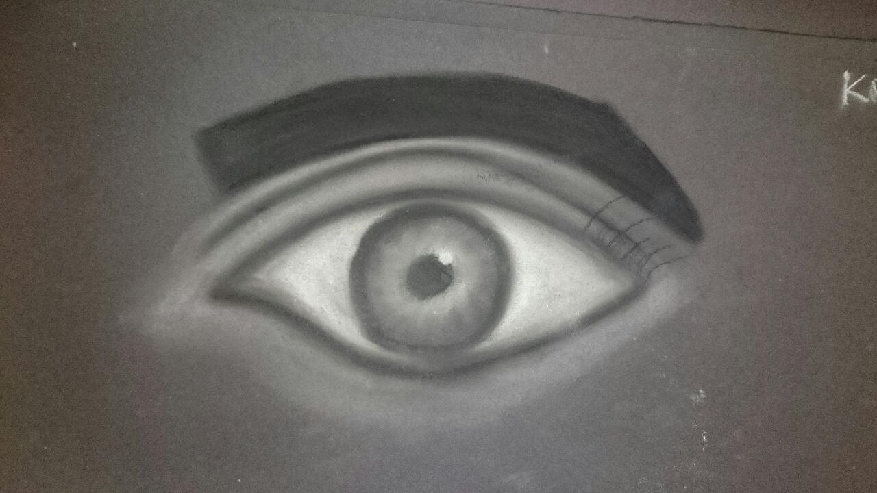 Manor House Art The Portrait in Chalk Eyes